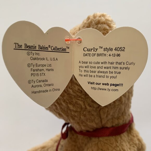 TY Beanie Babies - Curly - 1996 Original Retired (Brown Nose) - Style 4052 - Picture 14 of 14